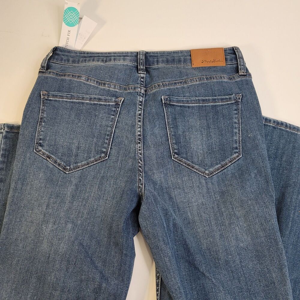 Flag & Anthem Dream Soft High Rise Straight Leg Jeans Indigo Size 8/29 NWT - Picture 3 of 7